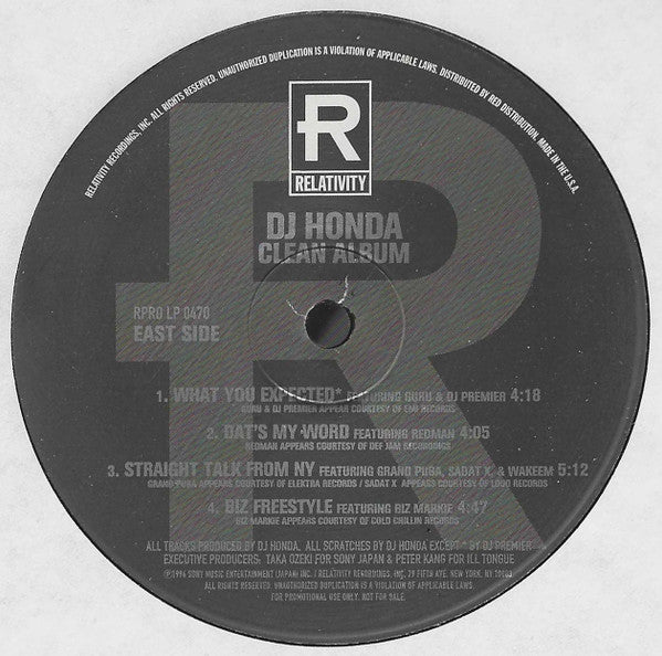 DJ Honda Clean Album