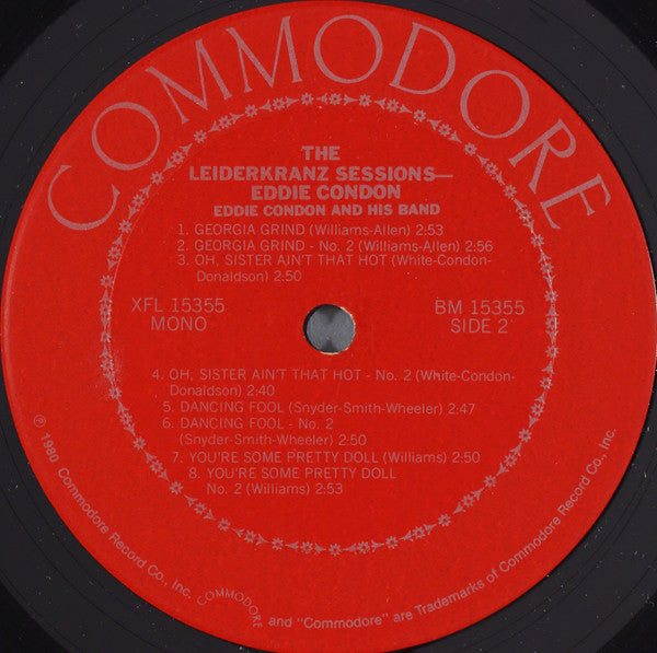 Eddie Condon And His Band - The Liederkranz Sessions