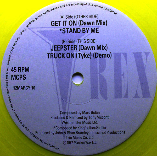 T. Rex - Get It On (Tony Visconti 87 Remix - Dawn Mix)
