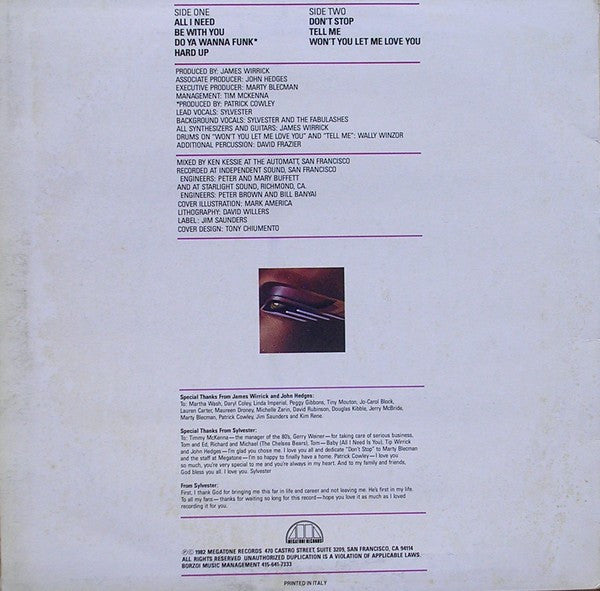 Sylvester - All I Need