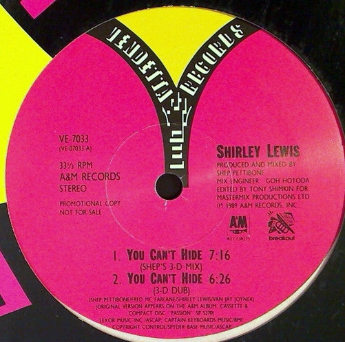 Shirley Lewis - You Can't Hide