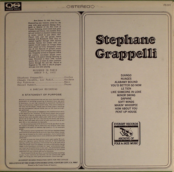Stéphane Grappelli - Stephane Grappelli