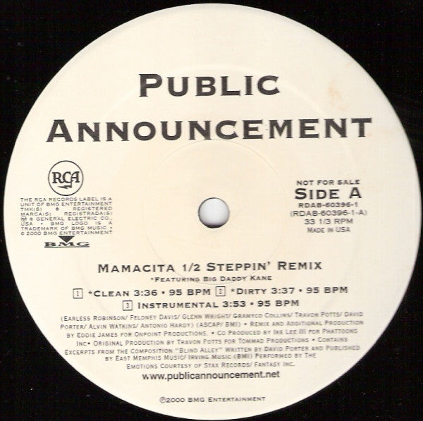 Public Announcement - Mamacita (The Exclusive Rock Box Remix)