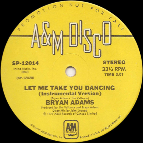 Bryan Adams - Let Me Take You Dancing (Disco Version)