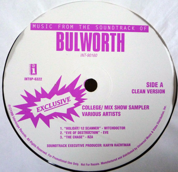 Various - Music From The Soundtrack Of Bulworth College Mix Show Sampler