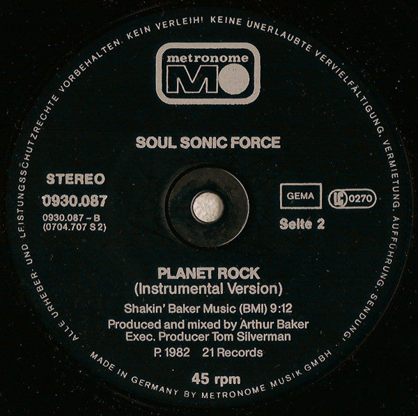 Soulsonic Force - Planet Rock