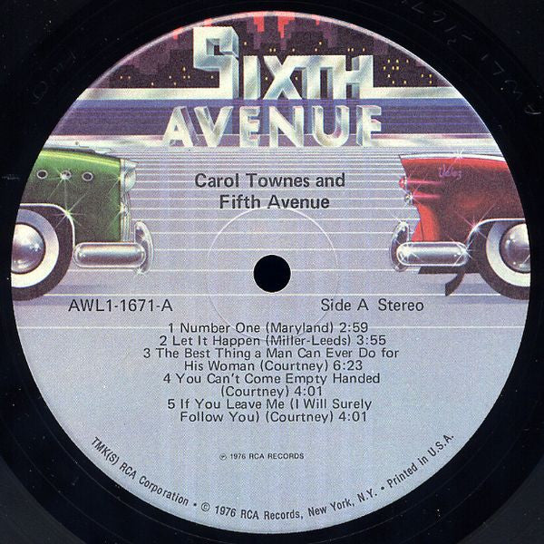 Carol Townes And Fifth Avenue