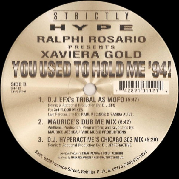 Ralphi Rosario - You Used To Hold Me '94!