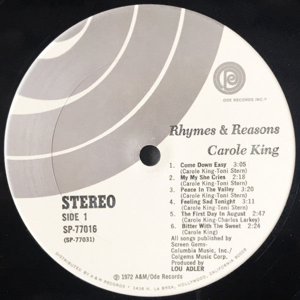 Carole King - Rhymes & Reasons