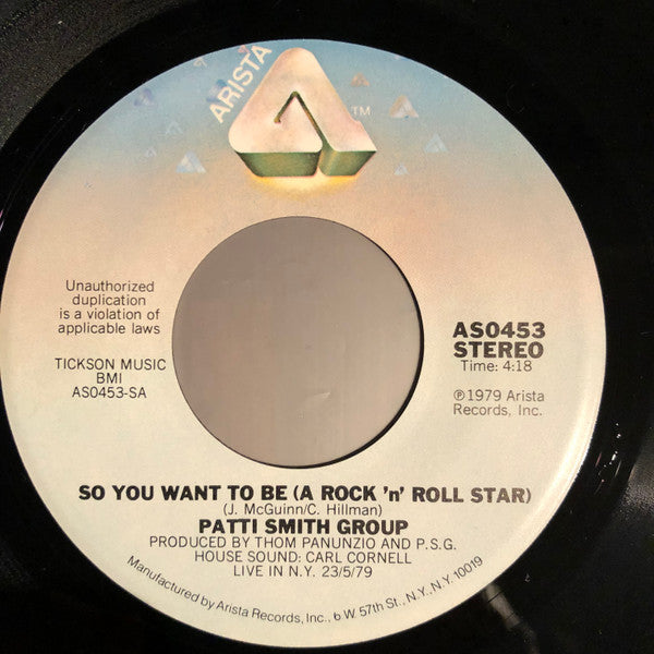 So You Want To Be A Rock'n'Roll Star by Patti Smith Group – Record