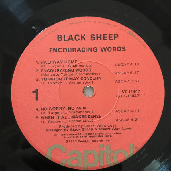 Black Sheep (5) - Encouraging Words