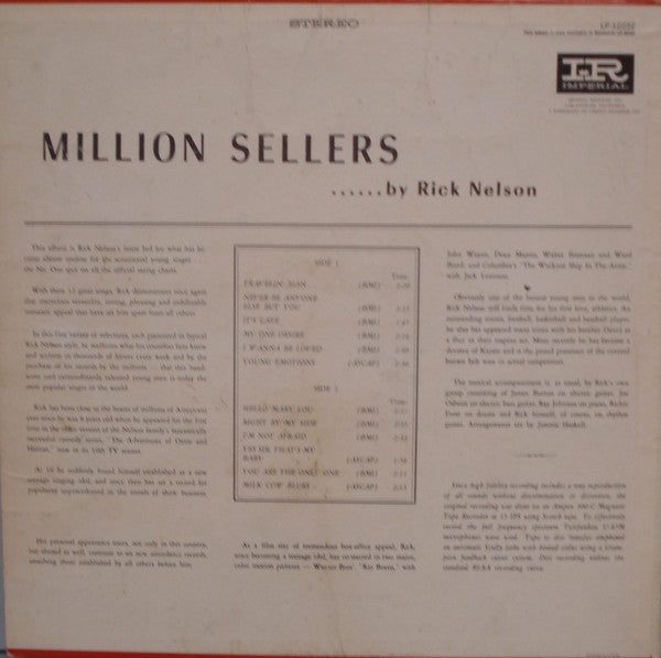 Ricky Nelson (2) - Million Sellers