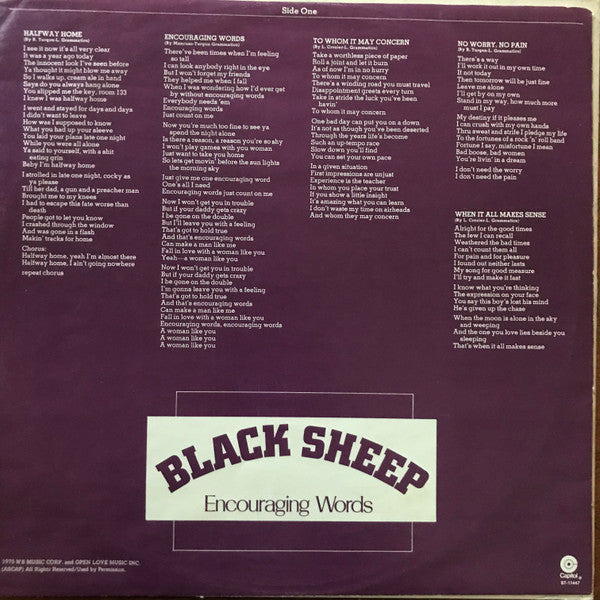 Black Sheep (5) - Encouraging Words