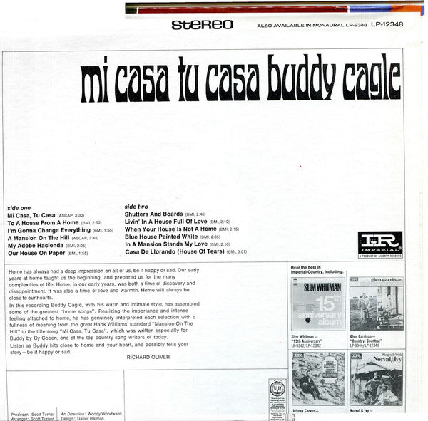 Buddy Cagle - Mi Casa, Tu Casa