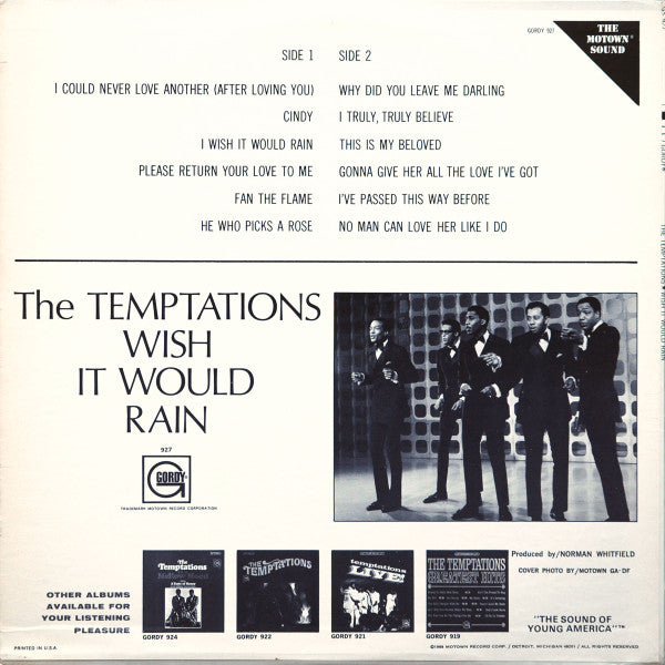The Temptations - Wish It Would Rain