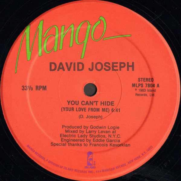 David Joseph - You Can't Hide (Your Love From Me)