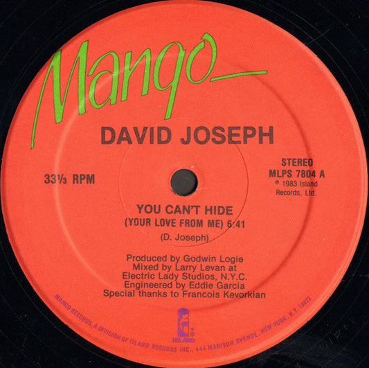 David Joseph - You Can't Hide (Your Love From Me)