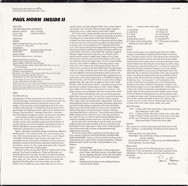 Paul Horn - Inside II