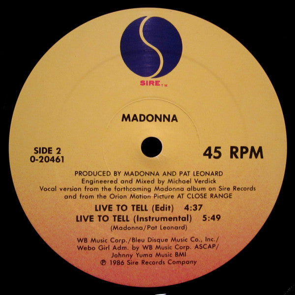 Madonna - Live To Tell