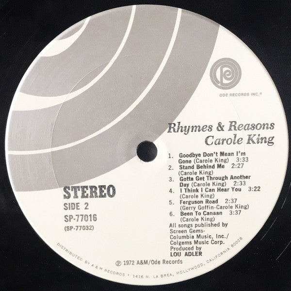 Carole King - Rhymes & Reasons
