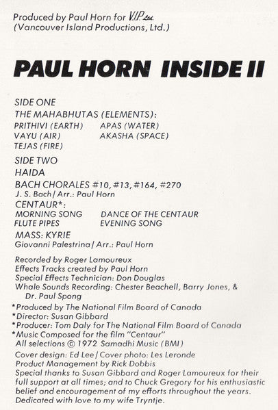 Paul Horn - Inside II