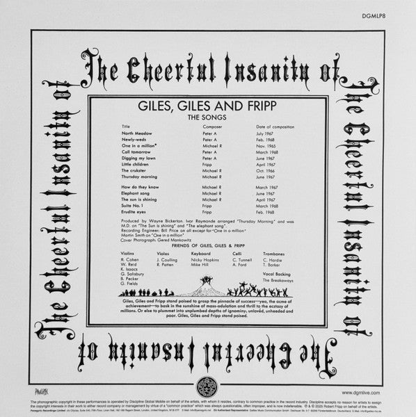 Giles, Giles And Fripp - The Cheerful Insanity Of Giles, Giles And Fripp (The Songs)
