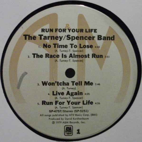 The Tarney/Spencer Band - Run For Your Life