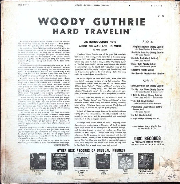 Woody Guthrie - Hard Travelin'