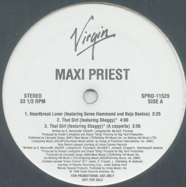 Maxi Priest - Heartbreak Lover / That Girl