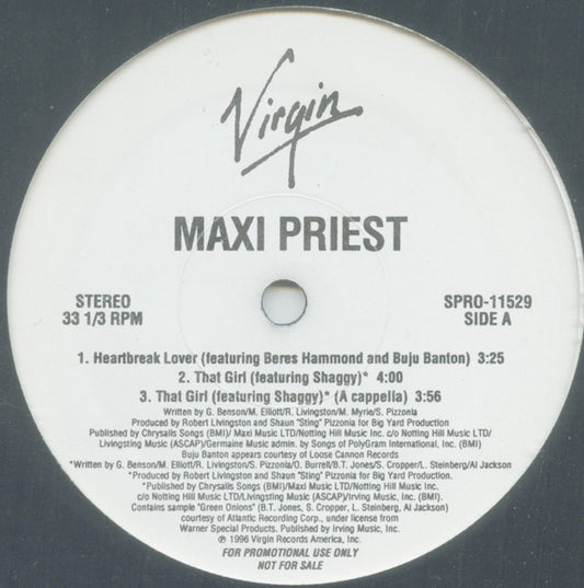 Maxi Priest - Heartbreak Lover / That Girl