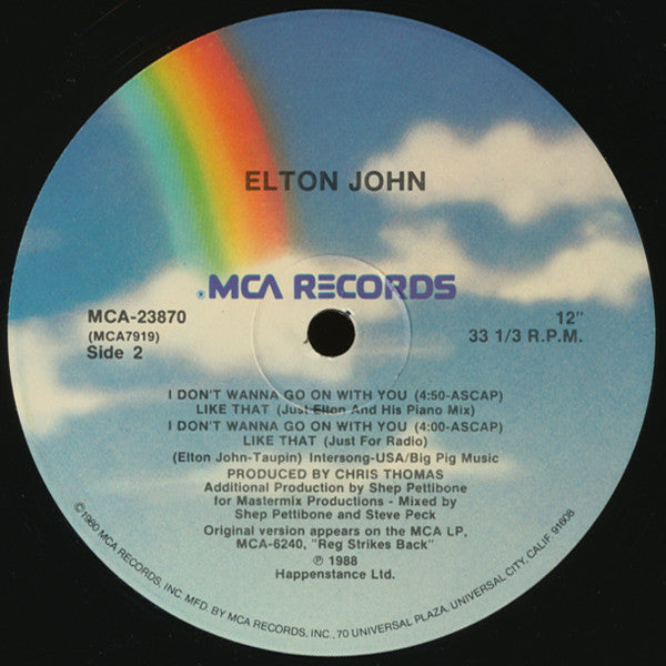 Elton John - I Don't Wanna Go On With You Like That