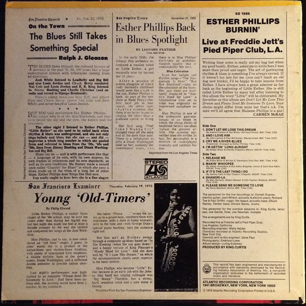 Esther Phillips - Burnin' (Live At Freddie Jett's Pied Piper, L.A.)