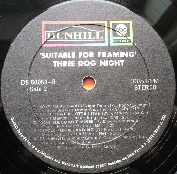 Three Dog Night - Suitable For Framing