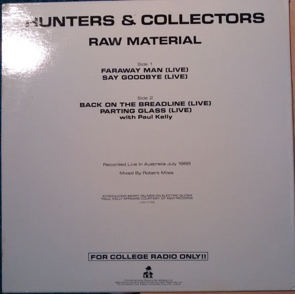 Hunters & Collectors - Raw Material