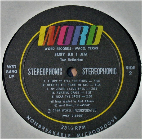 Tom Netherton - Just As I Am