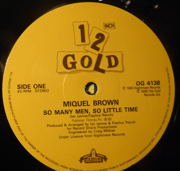 Miquel Brown - So Many Men, So Little Time / Close To Perfection