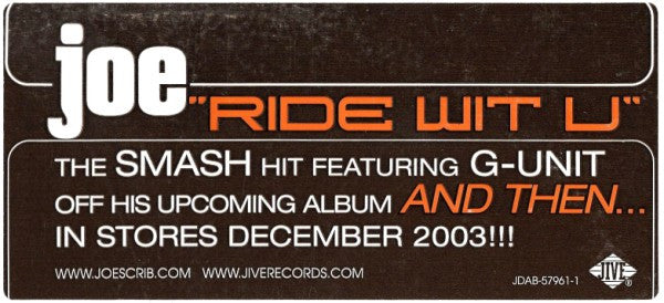 Joe - Ride Wit U
