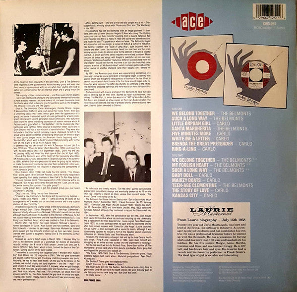 Carlo & The Belmonts - Carlo And The Belmonts