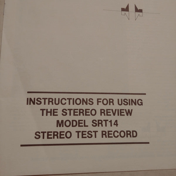 No Artist - Stereo Test Record - Model SRT14 (For Home And Laboratory Use)