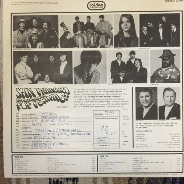 Various - San Francisco International Pop Festival (Volume 1)