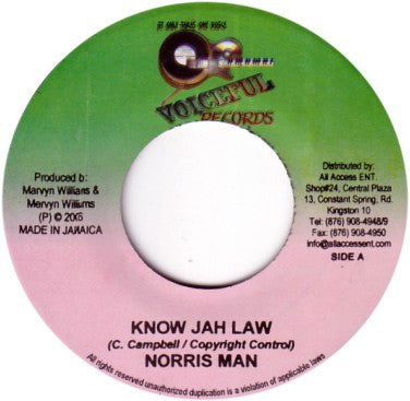 Norrisman - Know Jah Law / Burn Dem Down