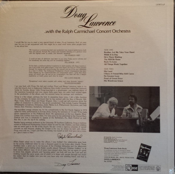 Douglas Lawrence (3) - Doug Lawrence...With The Ralph Carmichael Concert Orchestra