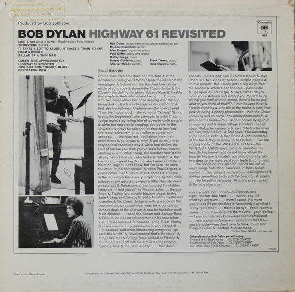Bob Dylan - Highway 61 Revisited