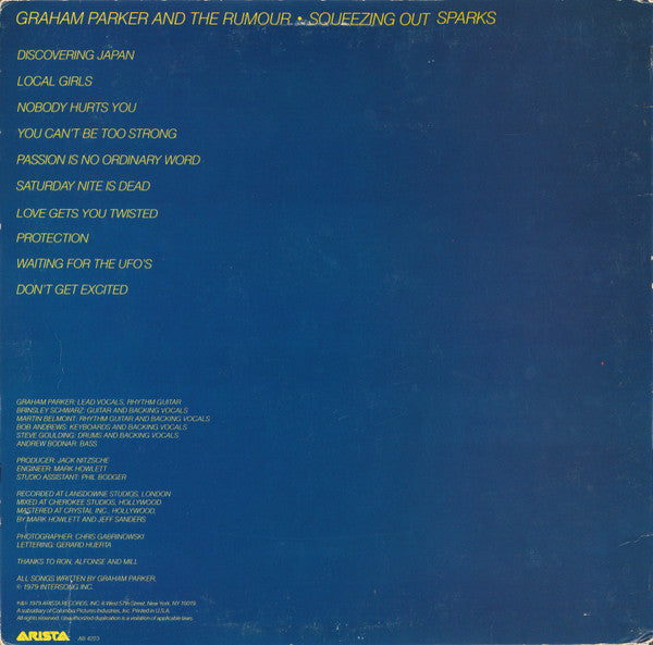 Graham Parker And The Rumour - Squeezing Out Sparks