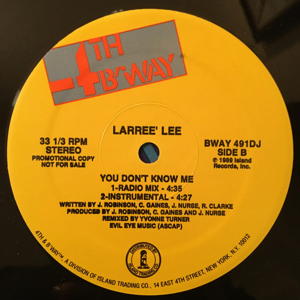 Larree' Lee - You Don't Know Me