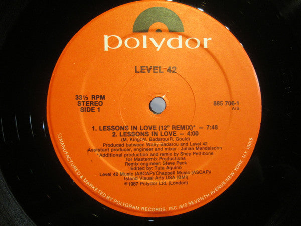Level 42 - Lessons In Love