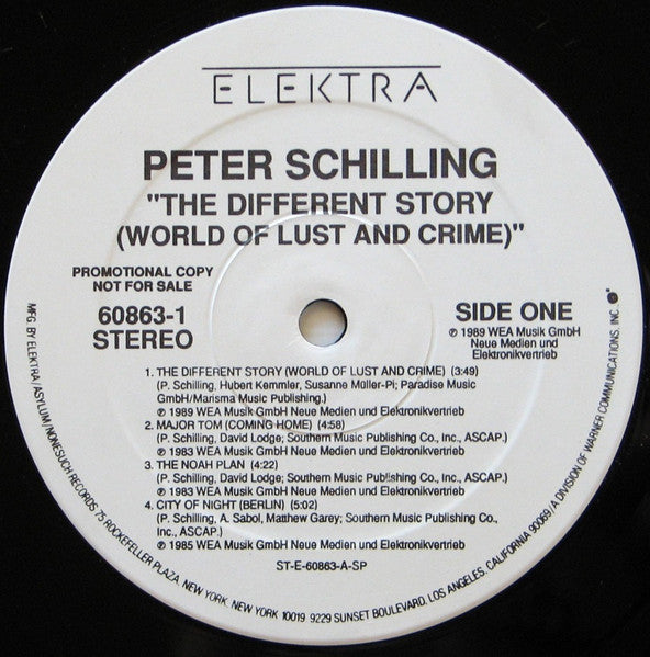 Peter Schilling - The Different Story (World Of Lust And Crime)