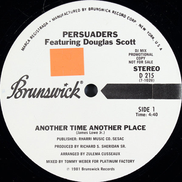 The Persuaders - Another Time Another Place