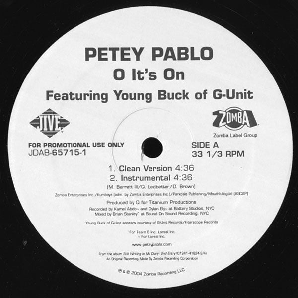 Petey Pablo - O It's On