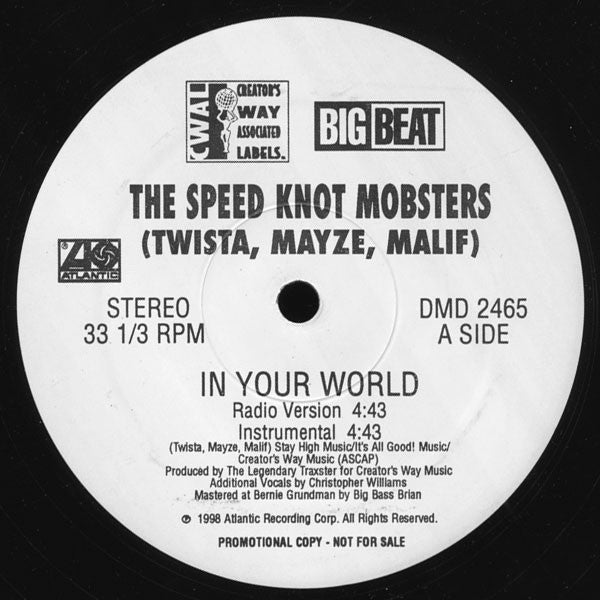The Speed Knot Mobsters - In Your World / Adrenaline Rush